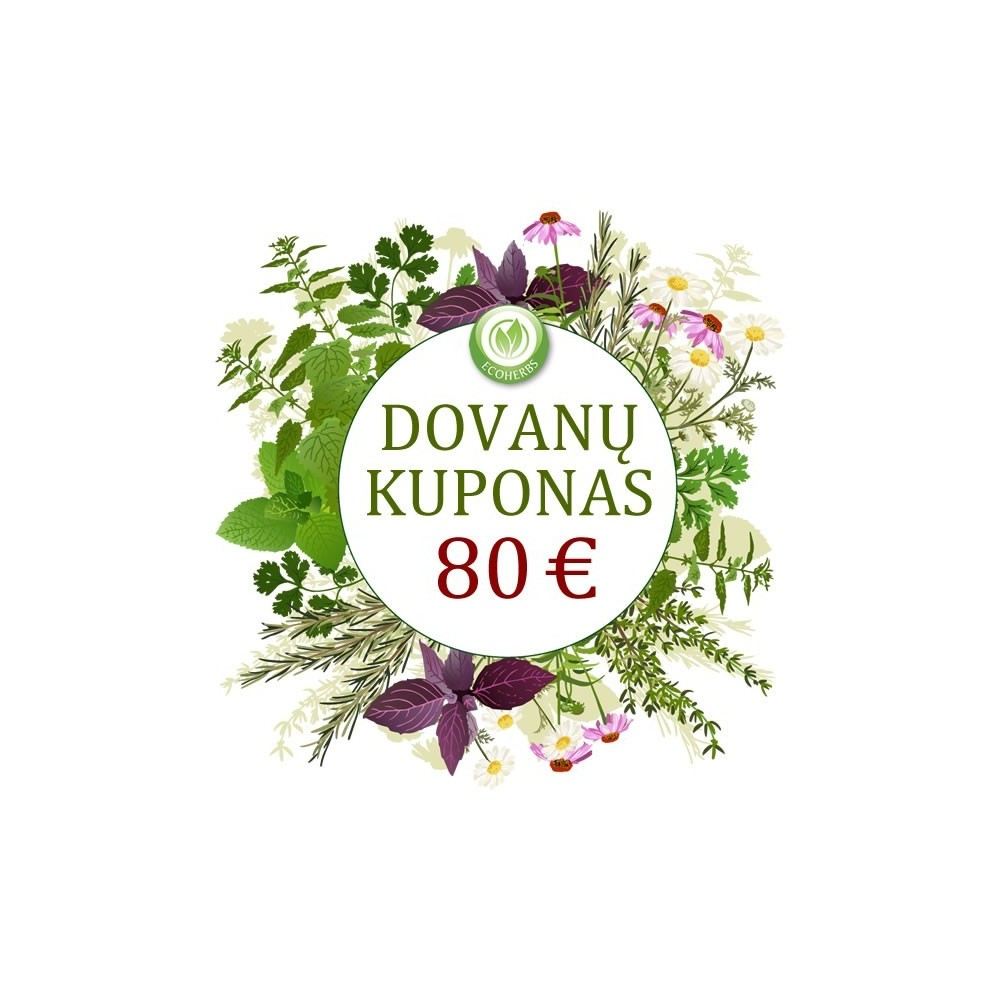 Dovanų kuponas 80 eu vertės